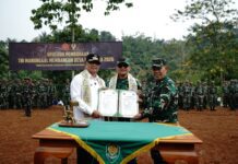 Bupati Garut Apresiasi TNI dalam Akselerasi Pembangunan Infrastruktur Desa. “Dalam Pembukaan TMMD ke-128 di Malangbong”