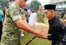 Panglima Kodam III/Siliwangi Mayjen TNI Kosasih, S.E., M.M., memimpin Upacara Hari Ulang Tahun (HUT) ke-67 Resimen Mahasiswa (Menwa) Mahawarman Jawa Barat