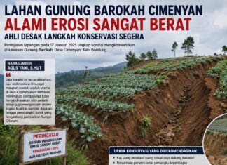 Lahan Gunung Barokah Cimenyan Alami Erosi Sangat Berat, Ahli Desak Langkah Konservasi Segera
