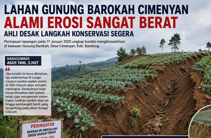 Lahan Gunung Barokah Cimenyan Alami Erosi Sangat Berat, Ahli Desak Langkah Konservasi Segera